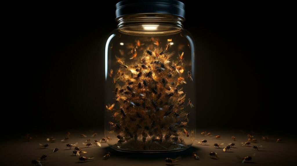 flies in a jar